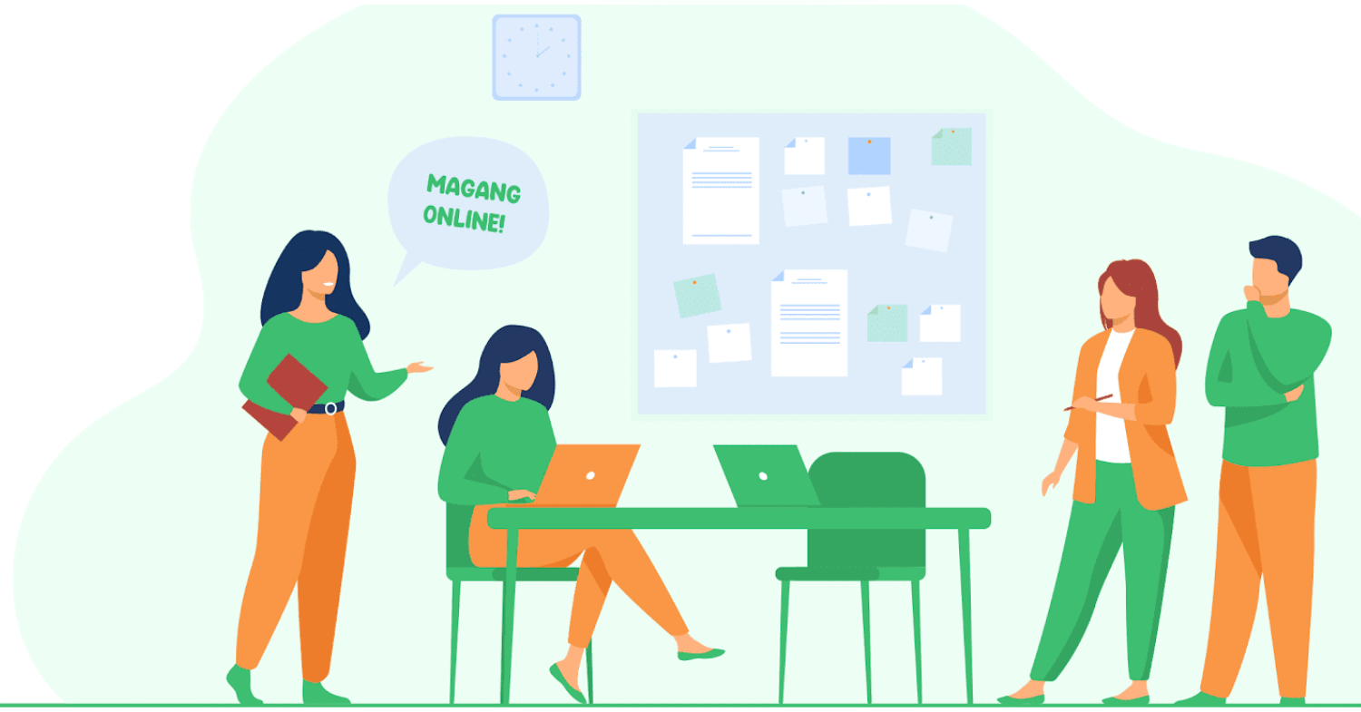 Ilustrasi kegiatan magang online